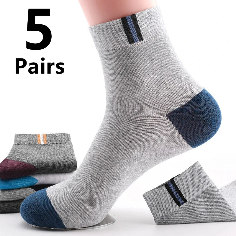 Men's Bamboo Fiber Socks Breathable Crew Sports Socks