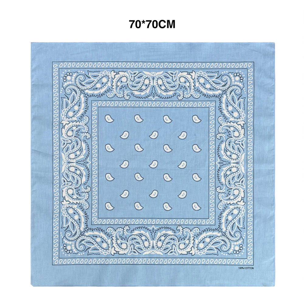 Oversized Paisley Bandana 70cm Cotton Hip Hop Head Scarf
