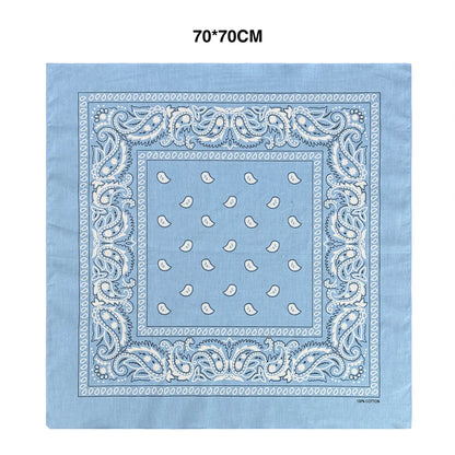 Oversized Paisley Bandana 70cm Cotton Hip Hop Head Scarf