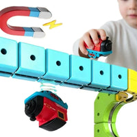 Plastic Magnetic Tracks Train Smooth Steady Driving Intelligent Toy Railway Track Toys Magnetic Train Diecast Toy Children Gift