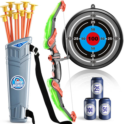 Kids Bow and Arrow Set with LED Lights and Target