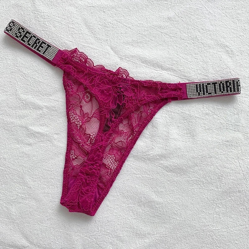 Women's Lingerie Set Wire Free Rhinestone Bra & Brief