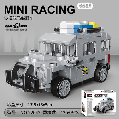Racing Car & Vehicle Building Blocks – Pull Back Models