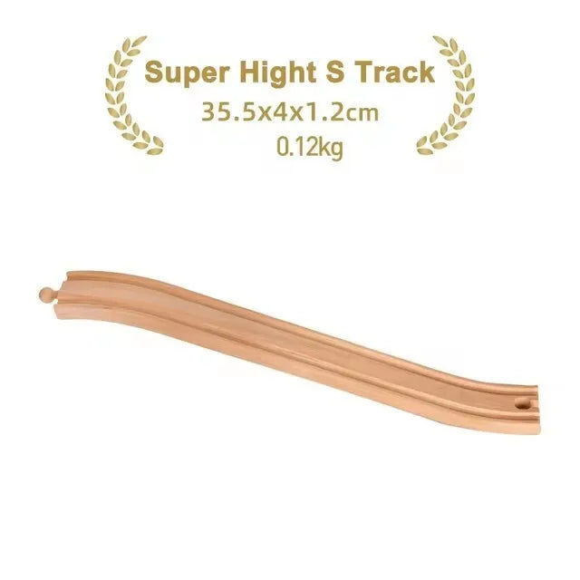 New Wooden Track Accessories Beech Wood Railway Train Track Parts Fit for Brand Wood Tracks Education Toys for Children