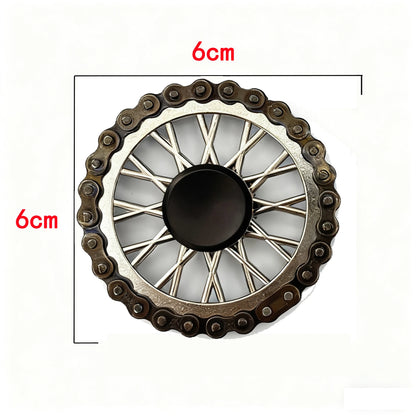 Metal Fidget Spinner – Gear & Bike Chain Fingertip Spinner