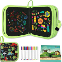 Reusable Doodle Book for Kids with 12 Watercolor Pens