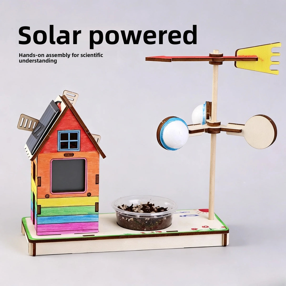 Solar Car STEM Kit – DIY Wooden Educational Model