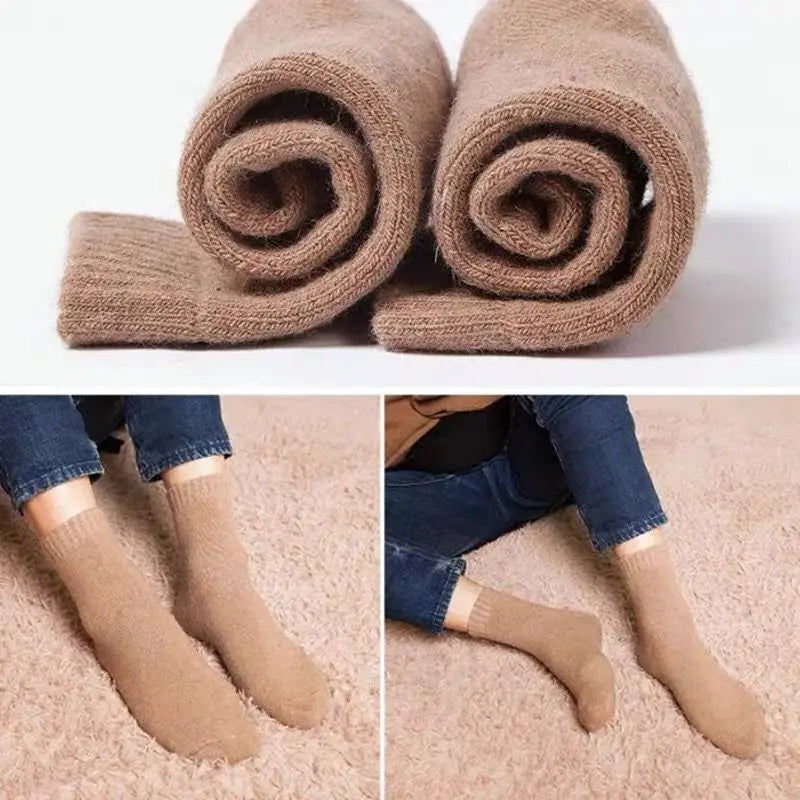 Merino Wool Socks Thick Thermal Winter Crew Socks