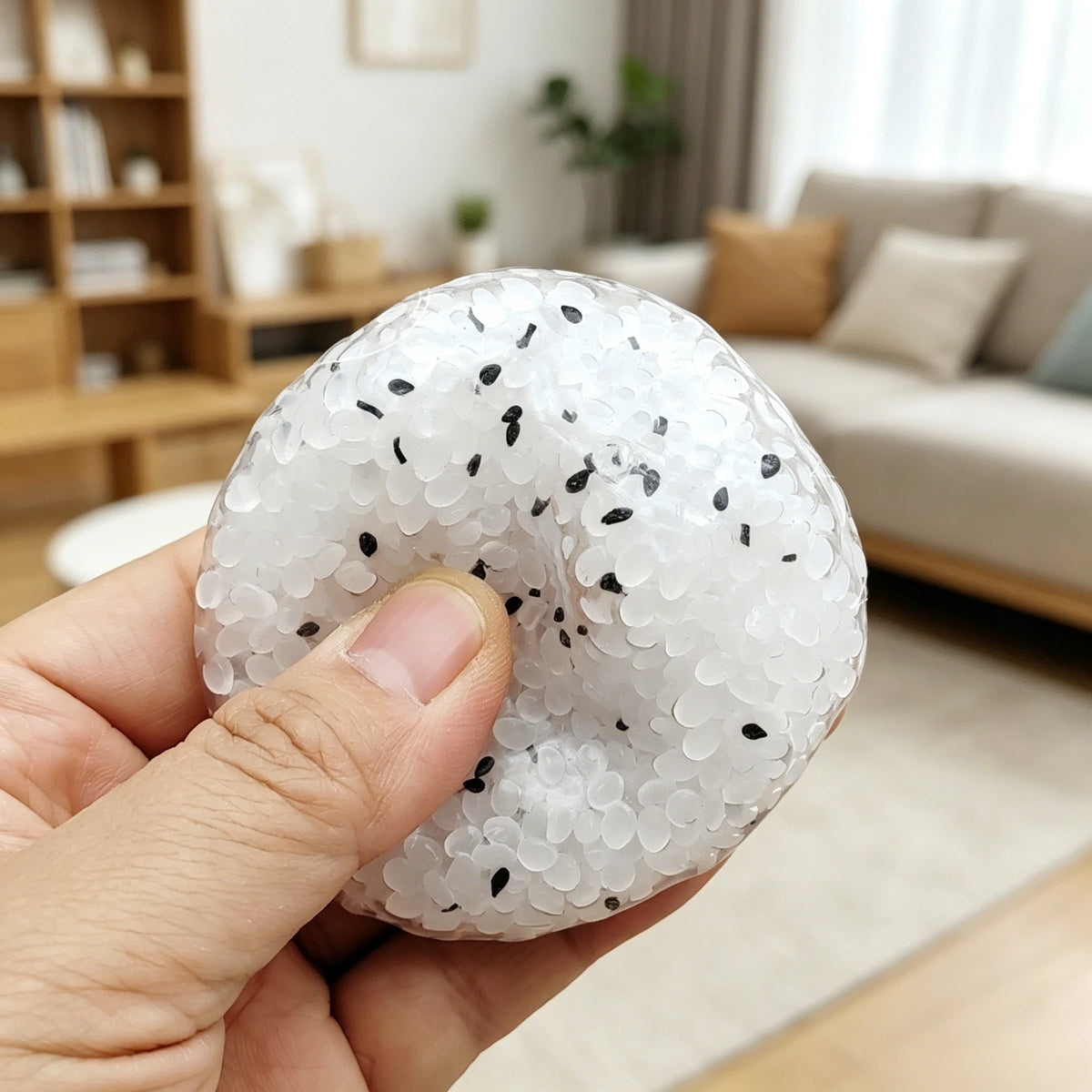 Rice Ball Squishy Toy – Japanese Food Squeeze Stress Ball