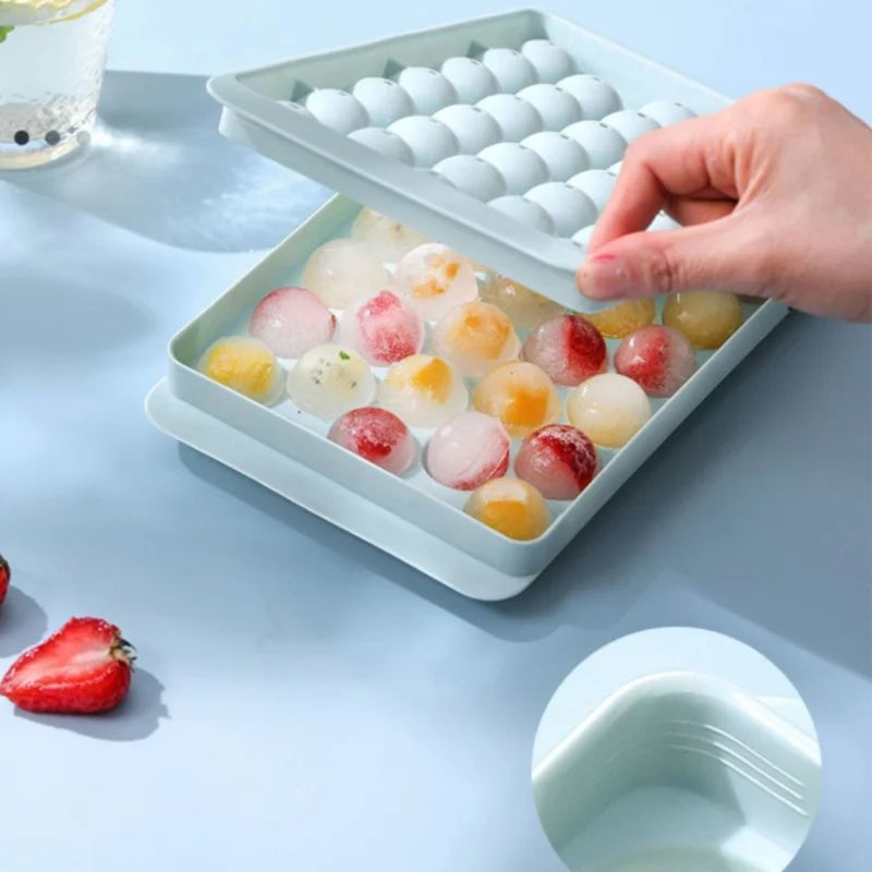 33-Cavity Round Ice Ball Mold – Ice Cube, Whiskey & Popsicle Tray