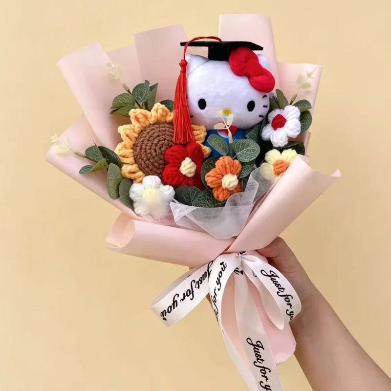 Cartoon Graduation Plush Bouquet Soft Stuffed Doll Gift