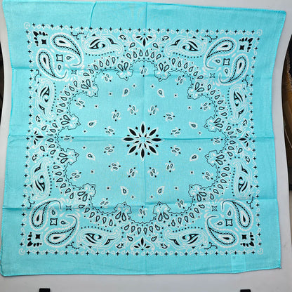 Paisley Bandana 100% Cotton Square Head Scarf 55cm