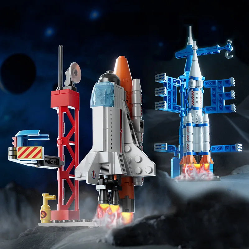 A hands-on building activity for creative play, assembling practice, and space-themed fun.
