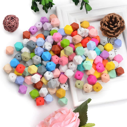 Silicone Hexagon Beads 10pcs Food Grade DIY Jewelry Making