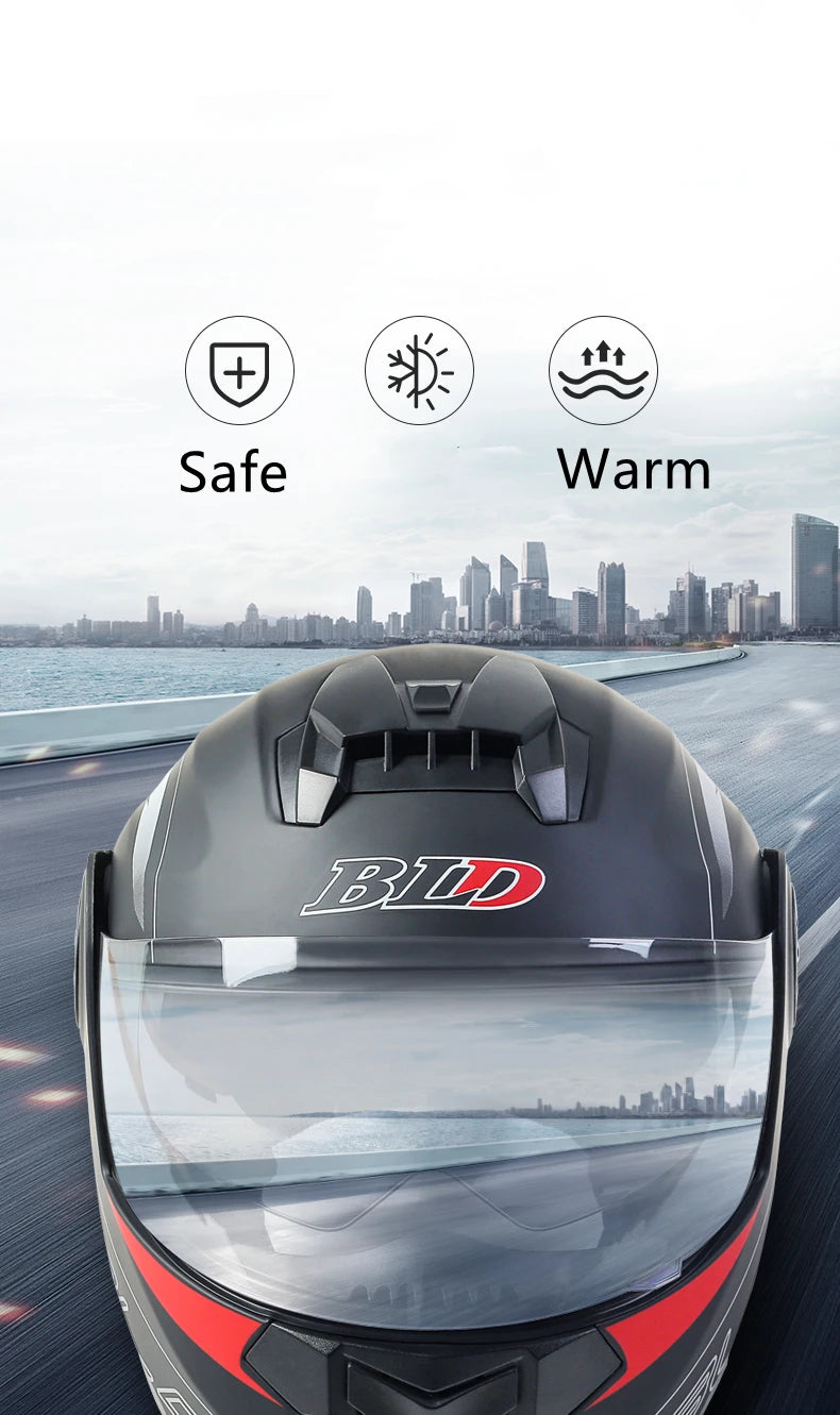 Flip Up Motorcycle Helmet DOT Dual Visor Modular Full Face