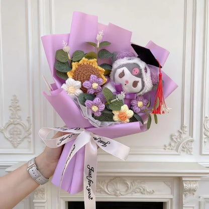 Cartoon Graduation Plush Bouquet Soft Stuffed Doll Gift