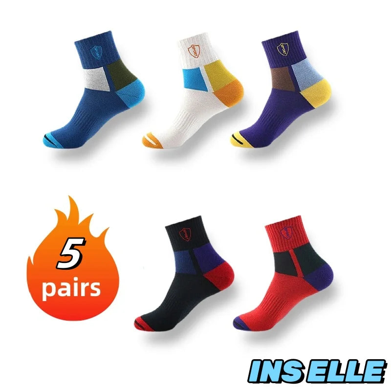 Men's Bamboo Fiber Socks Breathable Crew Sports Socks