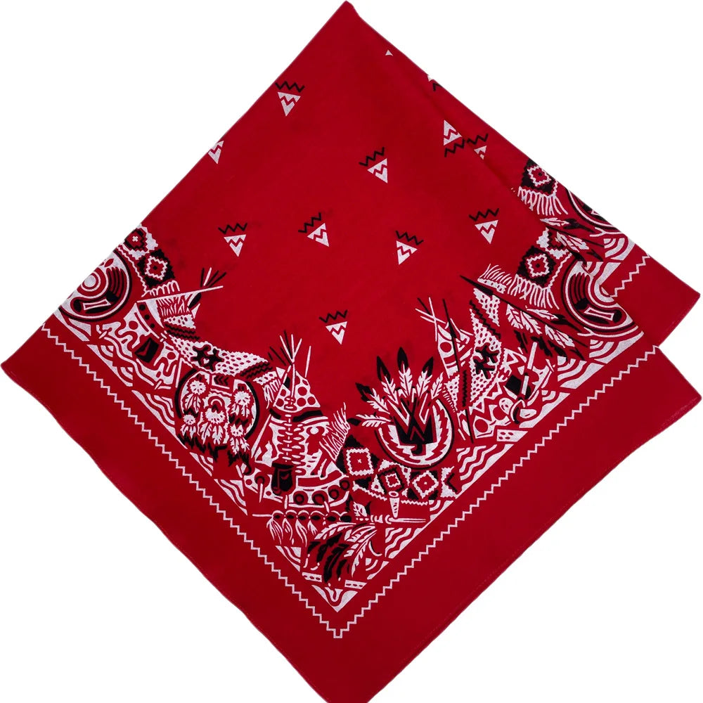 Oversized Paisley Bandana 70cm Cotton Hip Hop Head Scarf