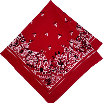 Oversized Paisley Bandana 70cm Cotton Hip Hop Head Scarf