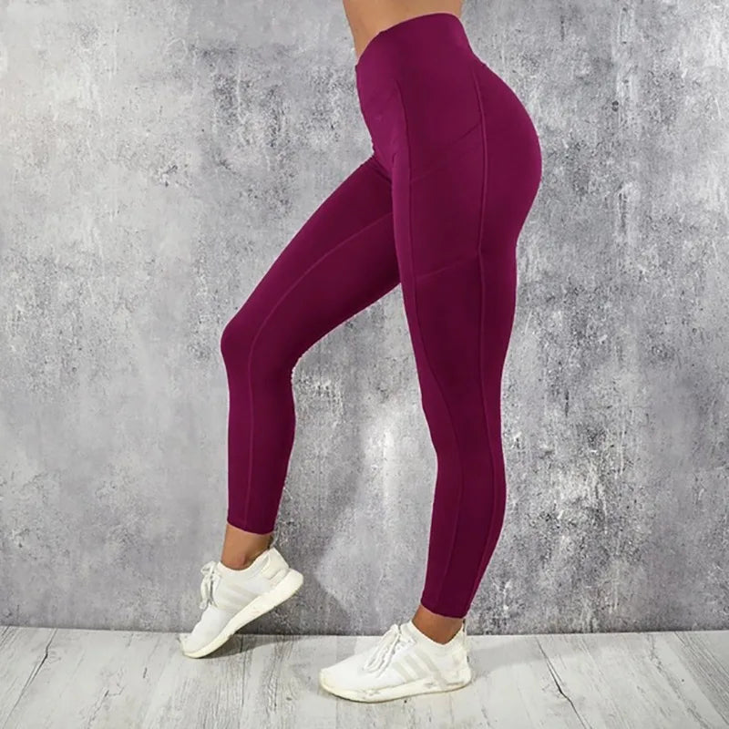Women's High Waist Yoga Leggings with Pocket Booty Lifting Tights