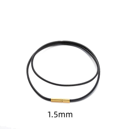 Leather Rope Necklace with Stainless Steel Clasp for Pendants