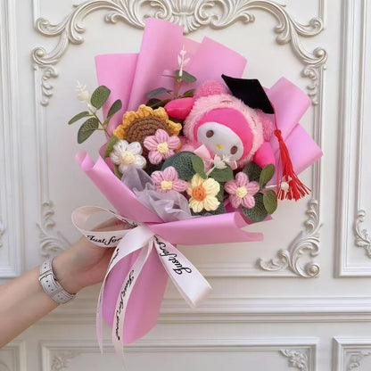 Cartoon Graduation Plush Bouquet Soft Stuffed Doll Gift