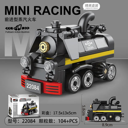 Racing Car & Vehicle Building Blocks – Pull Back Models