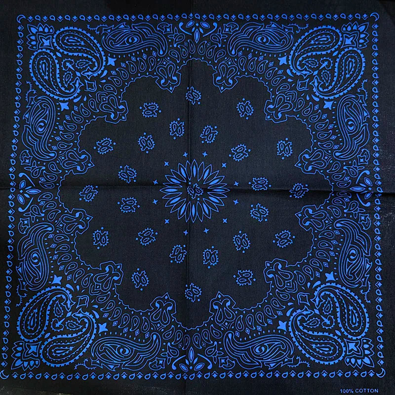 Paisley Bandana 100% Cotton Square Head Scarf 55cm