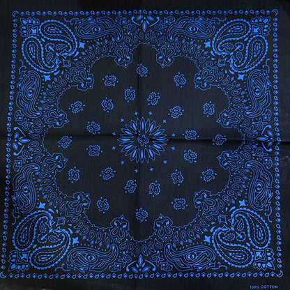 Paisley Bandana 100% Cotton Square Head Scarf 55cm