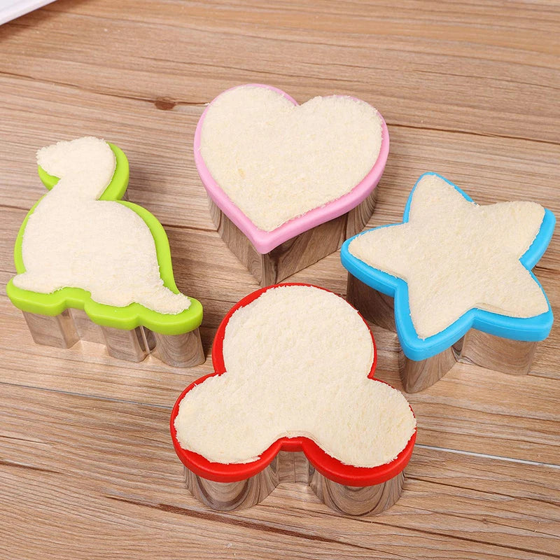 Kids Sandwich Cutters – 4-Piece Bread & Bento Food Mold Set
