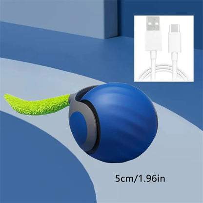 Interactive Cat Toy Ball Plush Catnip Squeaky Toy