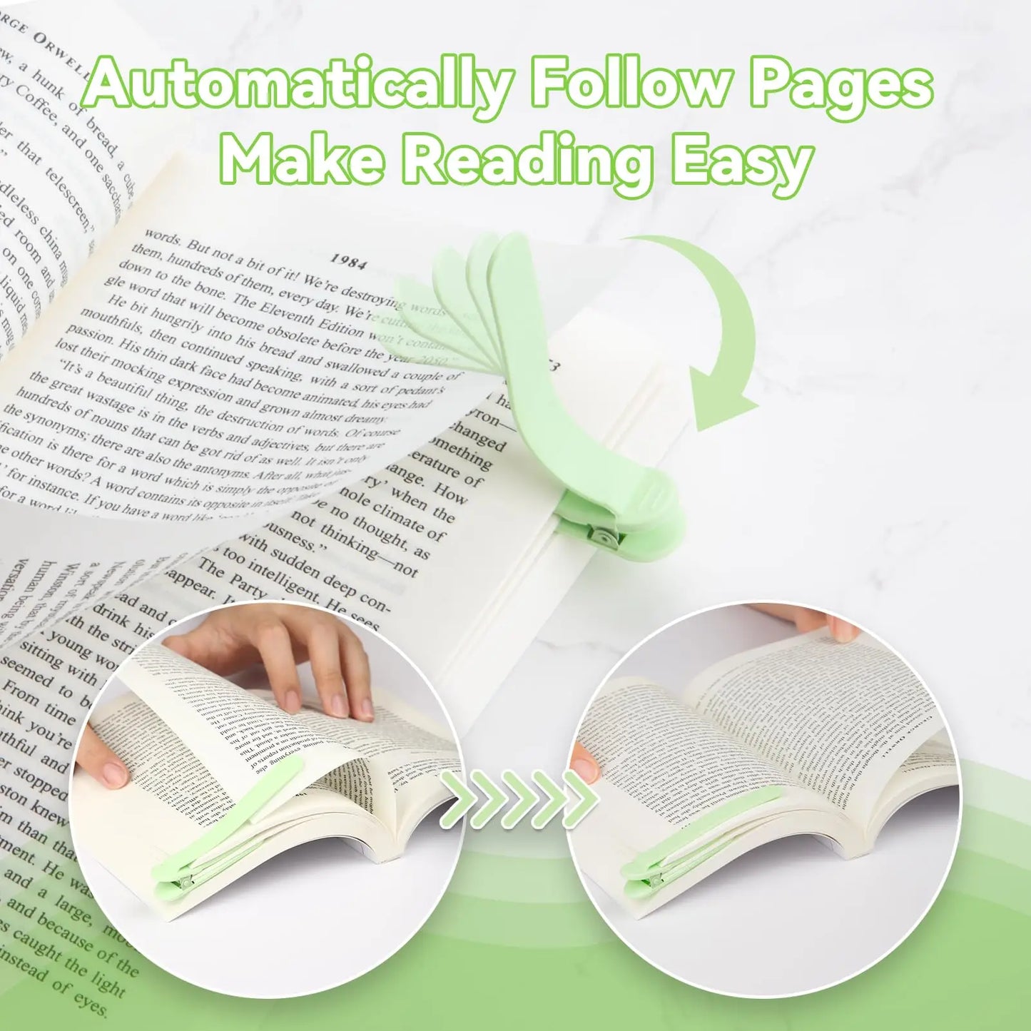 Automatic Bookmark Silicone Reading Accessory for Books