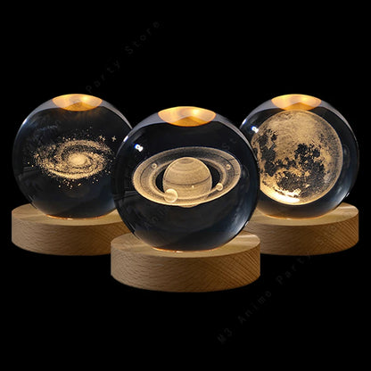 3D Crystal Ball Planet Night Light
