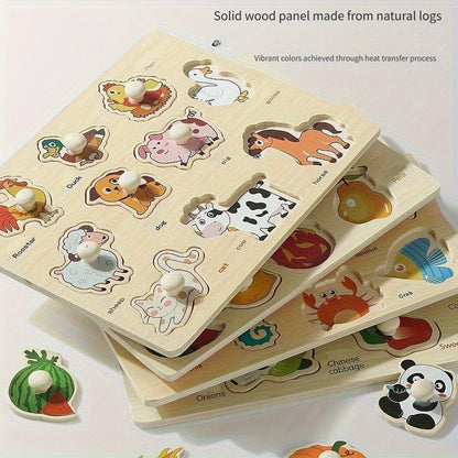 Montessori Shape Matching Puzzle Board Geometry Learning Toy