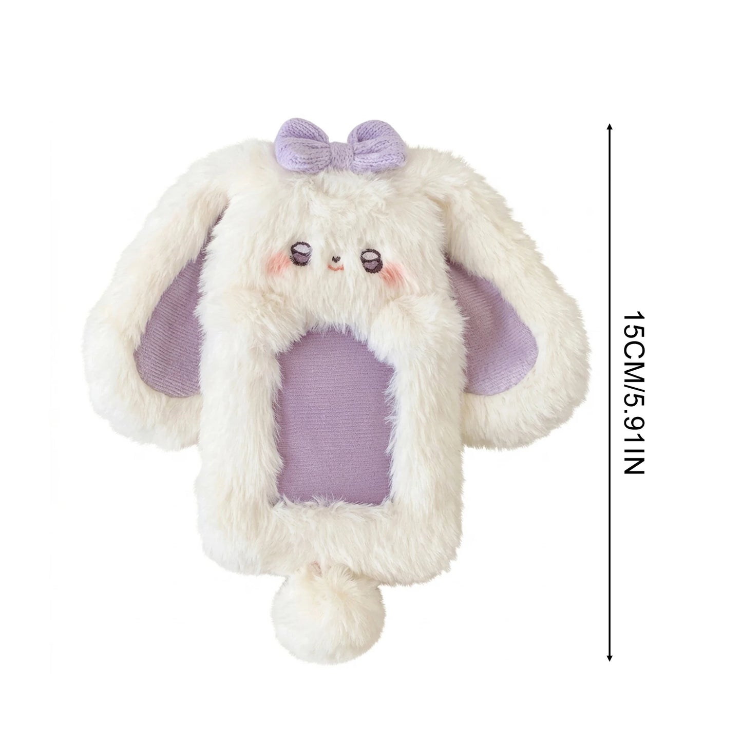 Rabbit Plush Card Holder Cute Bunny Student ID Holder