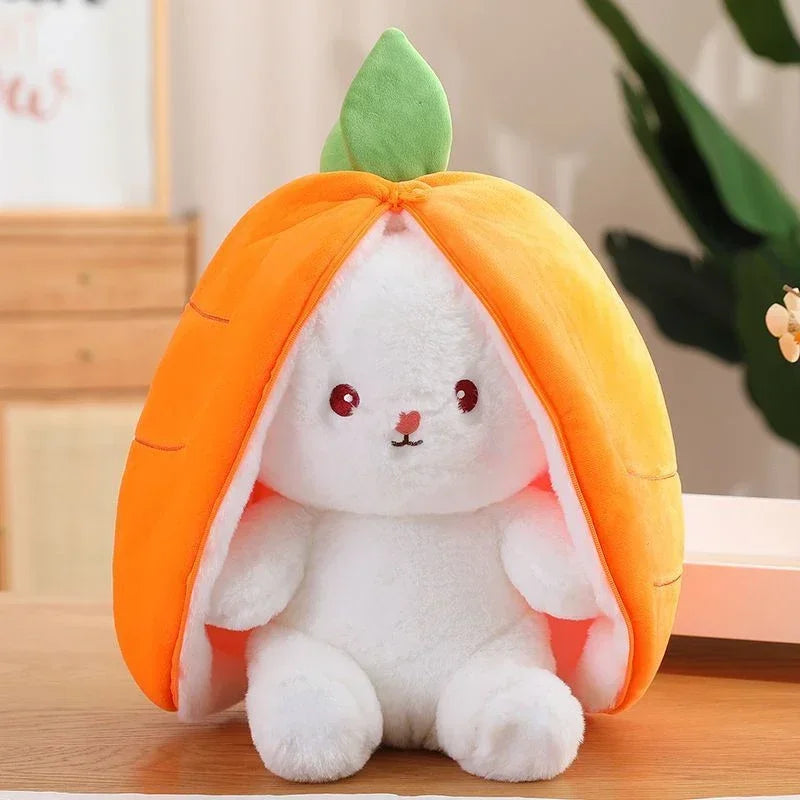 Rabbit Plush Toy – Strawberry Carrot Bunny Plush Doll 25cm