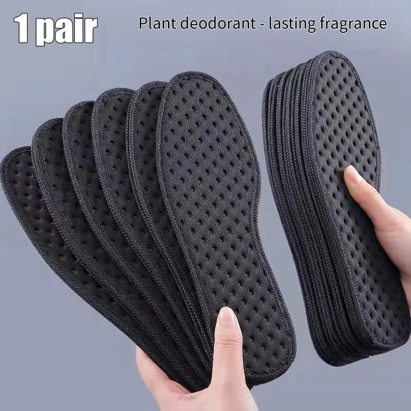 Bamboo Charcoal Insoles Breathable Deodorizing Sports Shoe Inserts