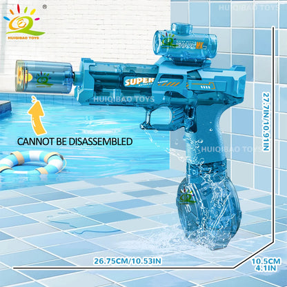 A rechargeable water blaster made for exciting pool, beach, and outdoor water games.