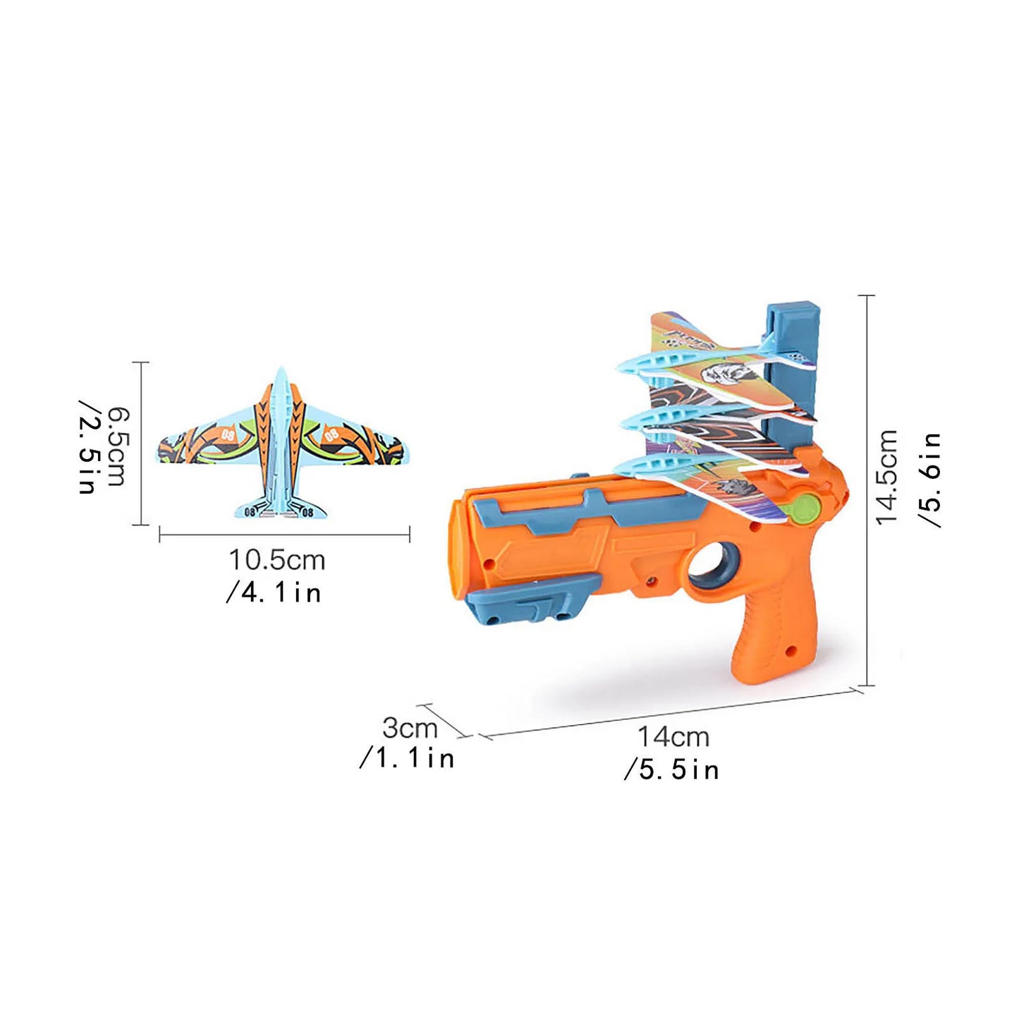 Airplane Launcher Toy Set with Foam Glider Planes
