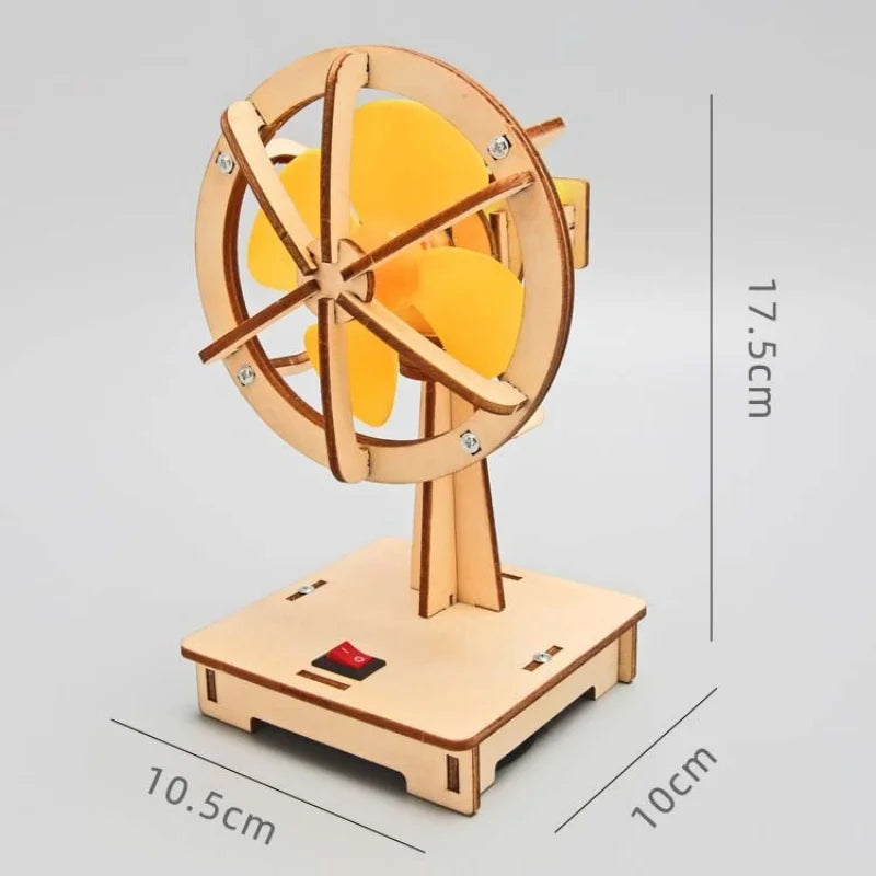 DIY Electric Swing Fan STEM Model Kit – Wooden Physics Project