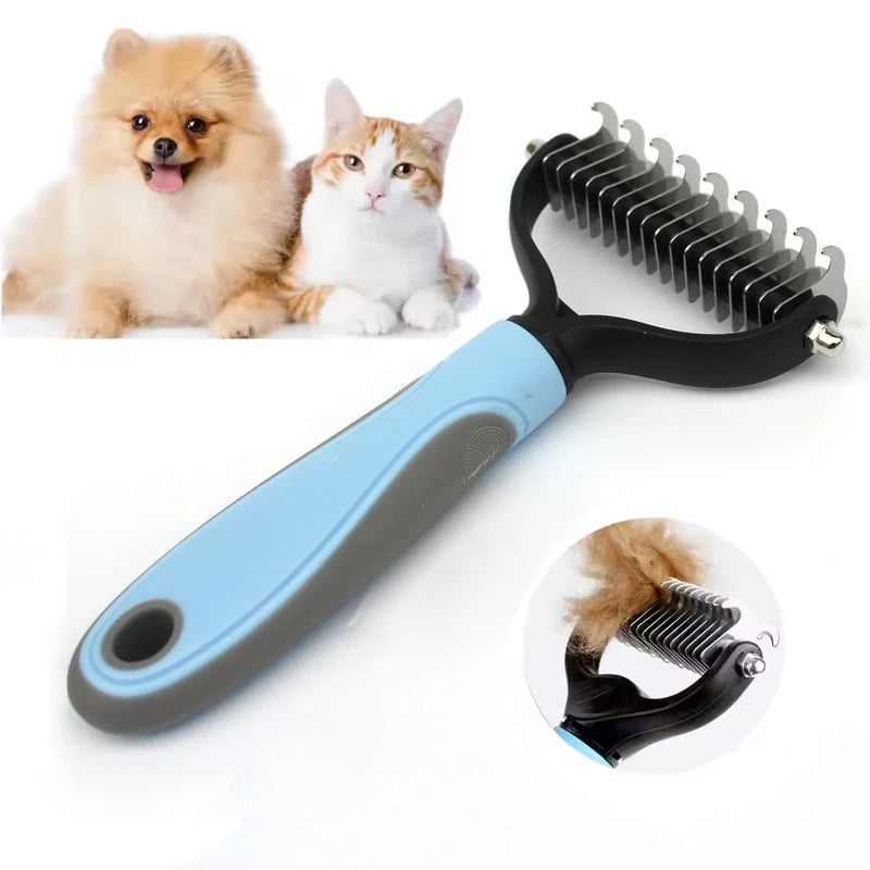 Pet Deshedding Brush Dog Cat Undercoat Grooming Tool