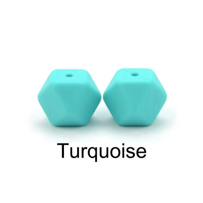 Silicone Hexagon Beads 10pcs Food Grade DIY Jewelry Making