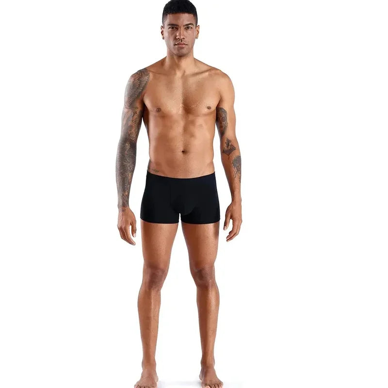 Men's Boxer Shorts 10PCS Breathable Stretch Black Underwear