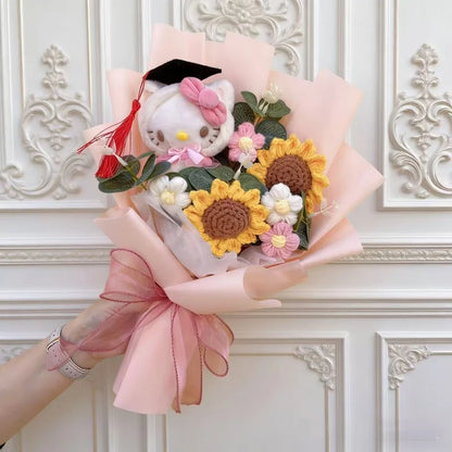 Cartoon Graduation Plush Bouquet Soft Stuffed Doll Gift