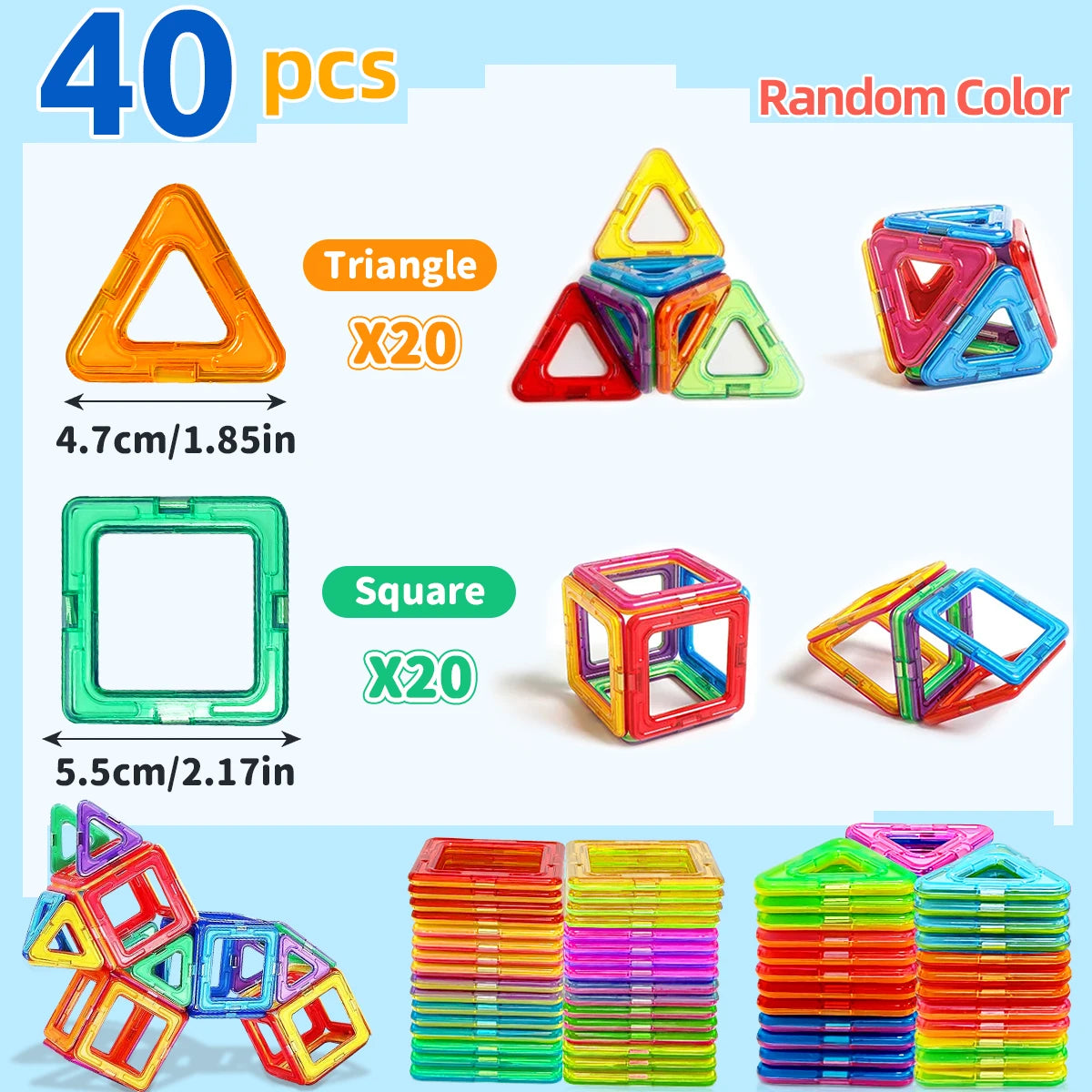 Magnetic Building Blocks STEM Educational Construction Toys