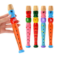 Wooden Flute for Kids, Colorful Beginner Instrument