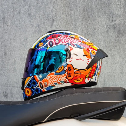 Full Face Motorcycle Helmet DOT Dual Visor Racing Helmet