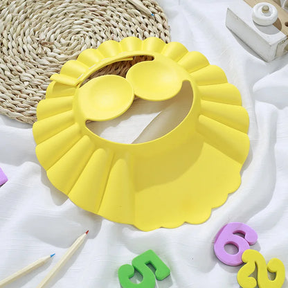 Baby Shower Cap Adjustable Hair Wash Hat for Kids Bath Time