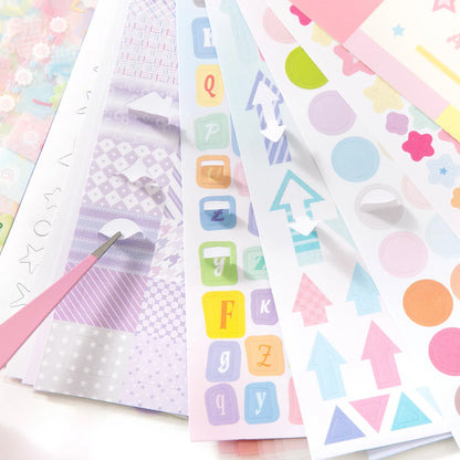 Cartoon Sticker Book Aesthetic Scrapbooking Sticker Pack