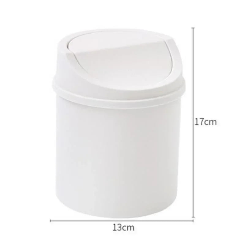 Mini Desktop Trash Can – Small Desk Bin with Flip Lid for Home & Office